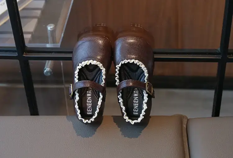 Korean Style Girls Leather Shoes Lace Baby Toddler Shoes — feature 8
