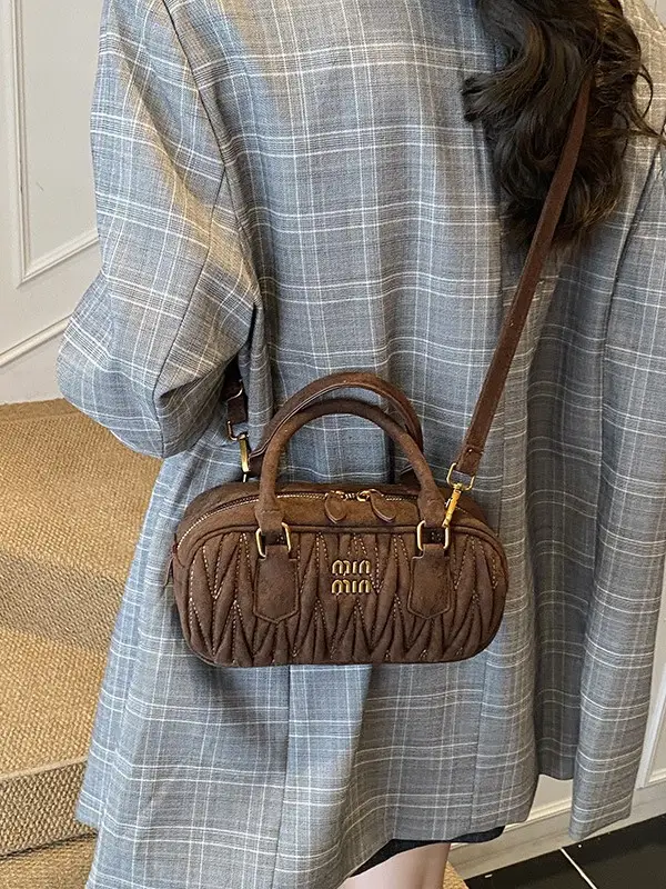 Brown Pleated Crossbody Bag for Women 2026 - Image 6