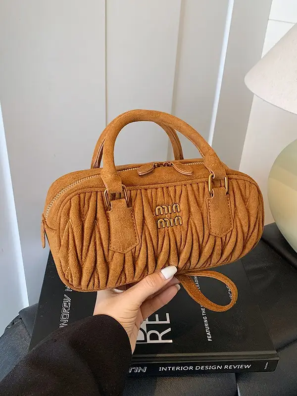 Brown Pleated Crossbody Bag for Women 2026 - Image 7