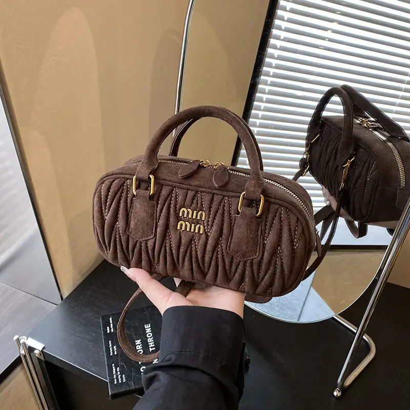 Brown Pleated Crossbody Bag for Women 2026 - Image 3