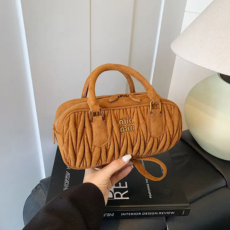 Brown Pleated Crossbody Bag for Women 2026 - Image 4