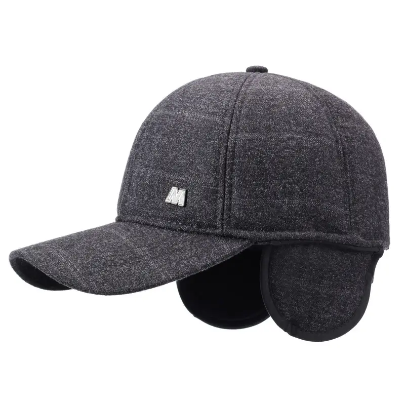 Men Grey M&A Baseball Cap with Extended Brim - Image 6