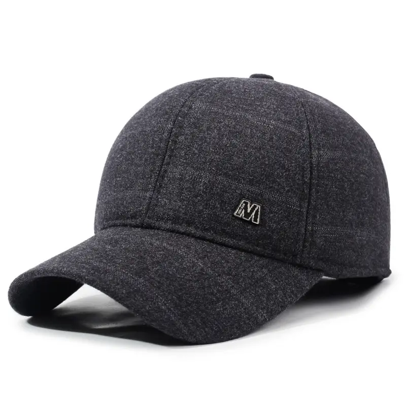 Men Grey M&A Baseball Cap with Extended Brim - Image 8