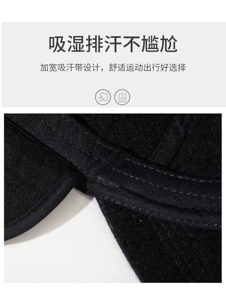 Men Grey M&A Baseball Cap with Extended Brim — feature 3