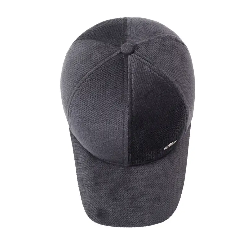 New Men's Black Duckbill Baseball Cap with Fleece Lined Warmth — feature 3