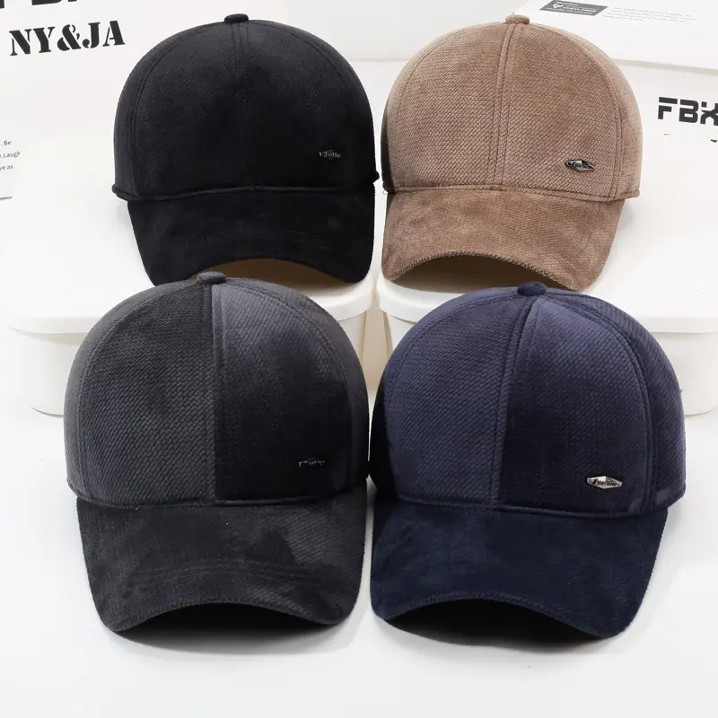 New Men's Black Duckbill Baseball Cap with Fleece Lined Warmth — feature 4