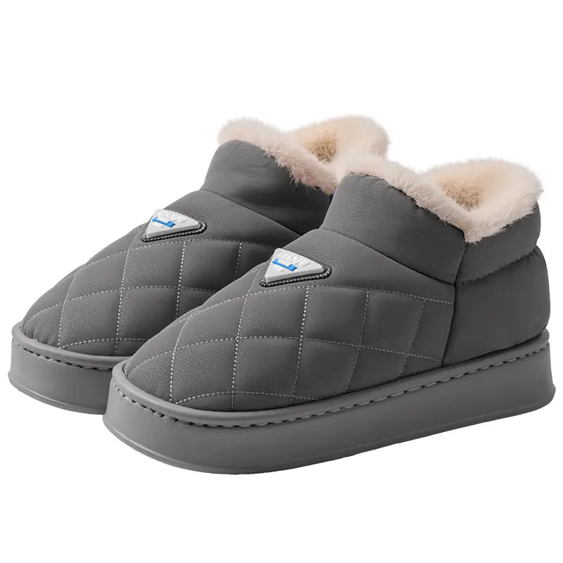 Deodorant Quilted Slippers for Men Winter Warm
