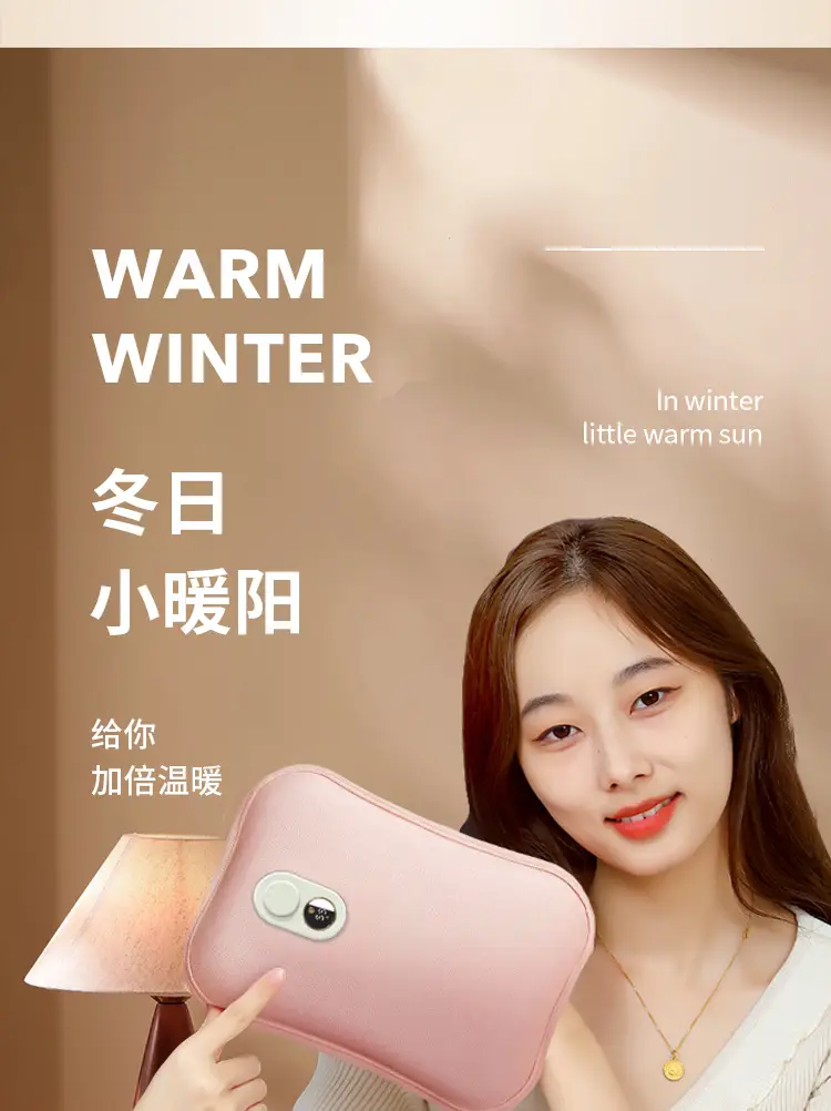 Rechargeable Baby Hand Warmer Pink Hot Water Bag — feature 4