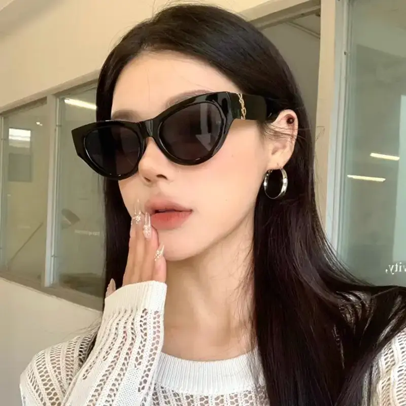 White Cat-Eye Sunglasses for Women Men Anti-Uv - Image 6