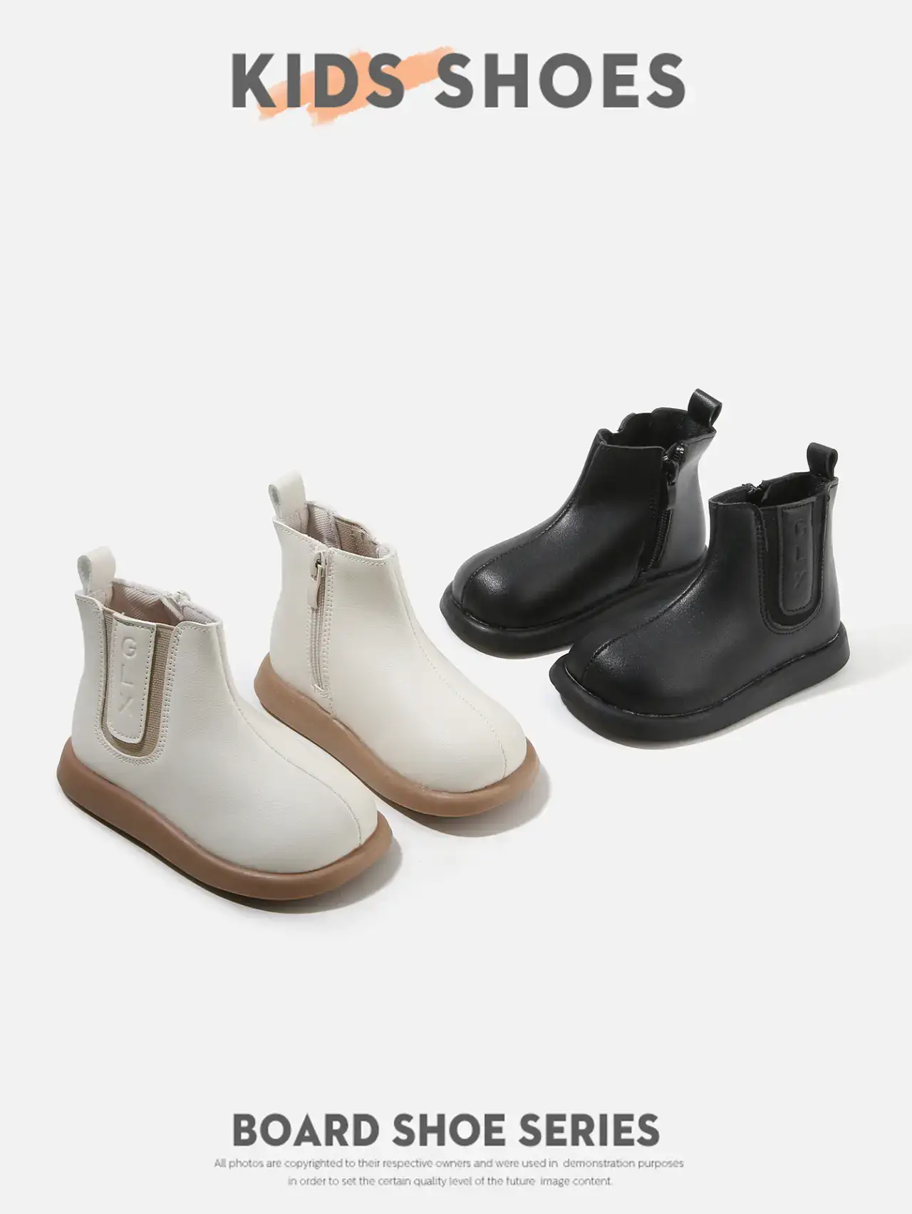 Kids Leather Boots Black Small Soft Sole — feature 17