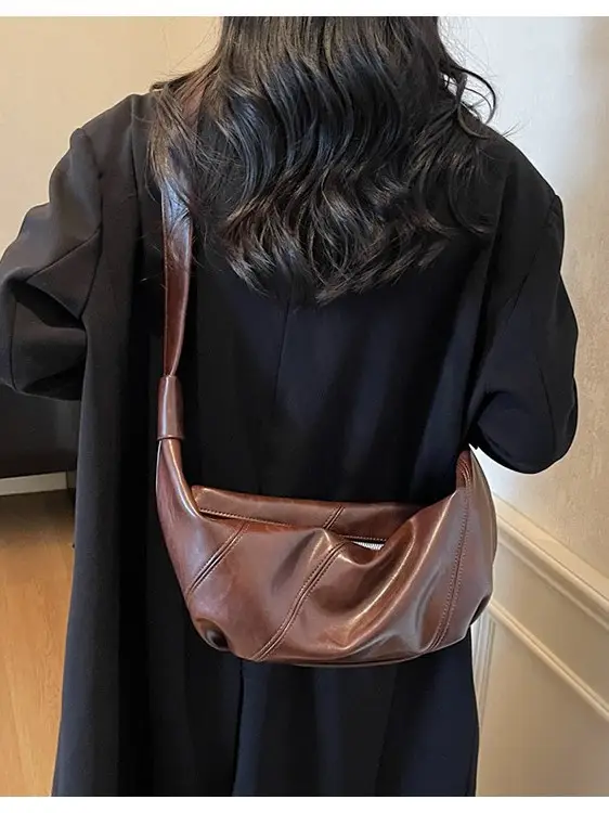 Red Leather Shoulder Bag for Women 2025 Autumn - Image 7