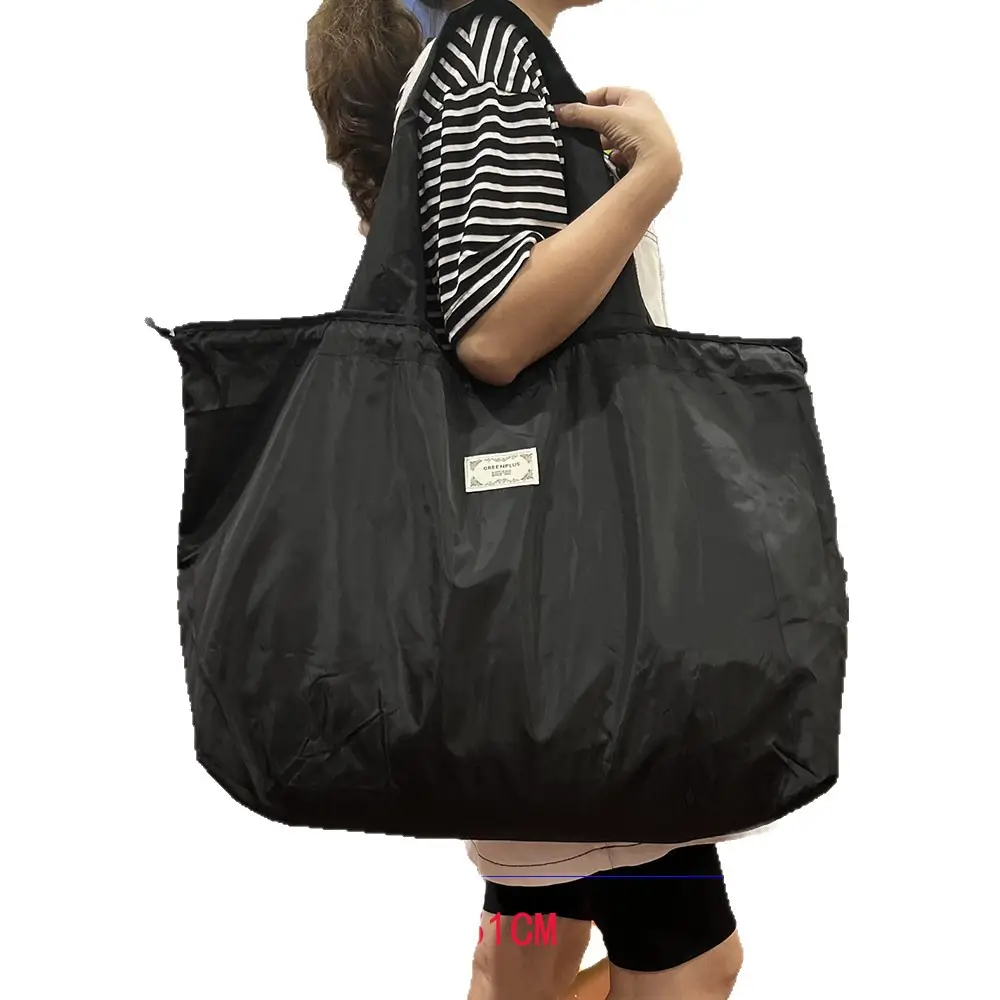 Large Drawstring Eco-Friendly Green Grocery Bag - Image 12