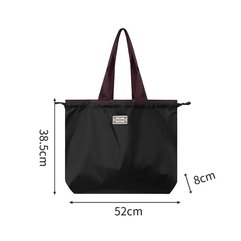 Large Drawstring Eco-Friendly Green Grocery Bag - Image 2