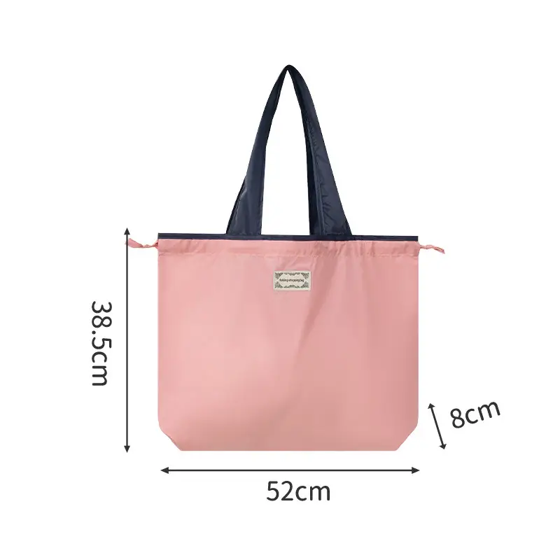 Large Drawstring Eco-Friendly Green Grocery Bag - Image 3