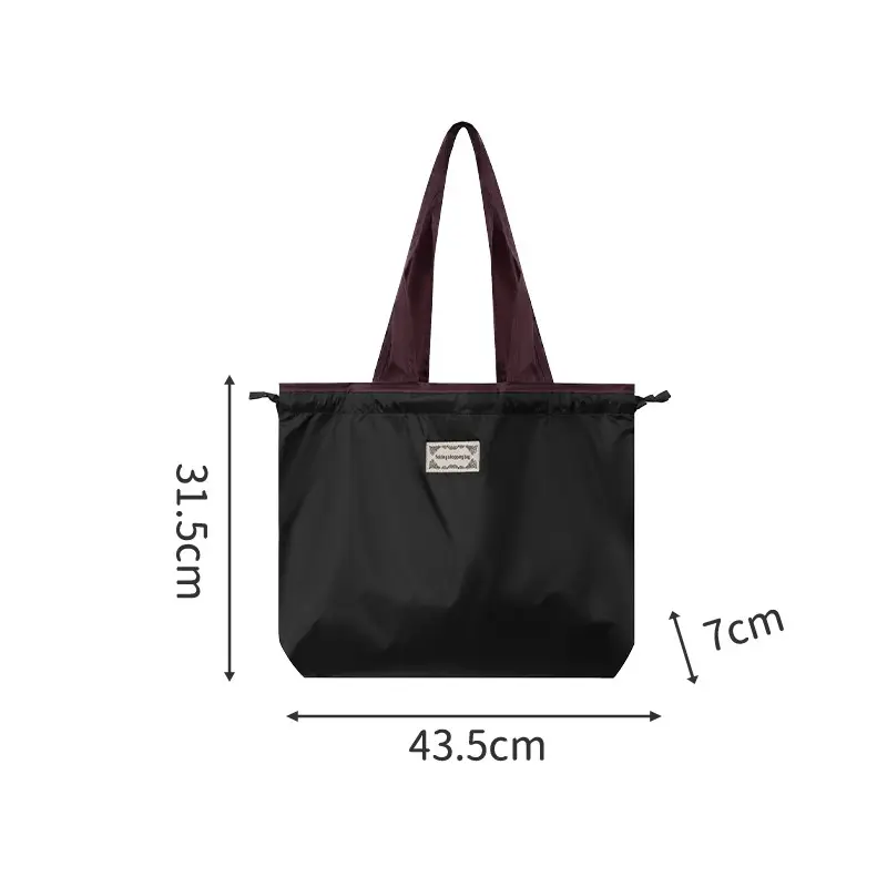 Large Drawstring Eco-Friendly Green Grocery Bag - Image 5