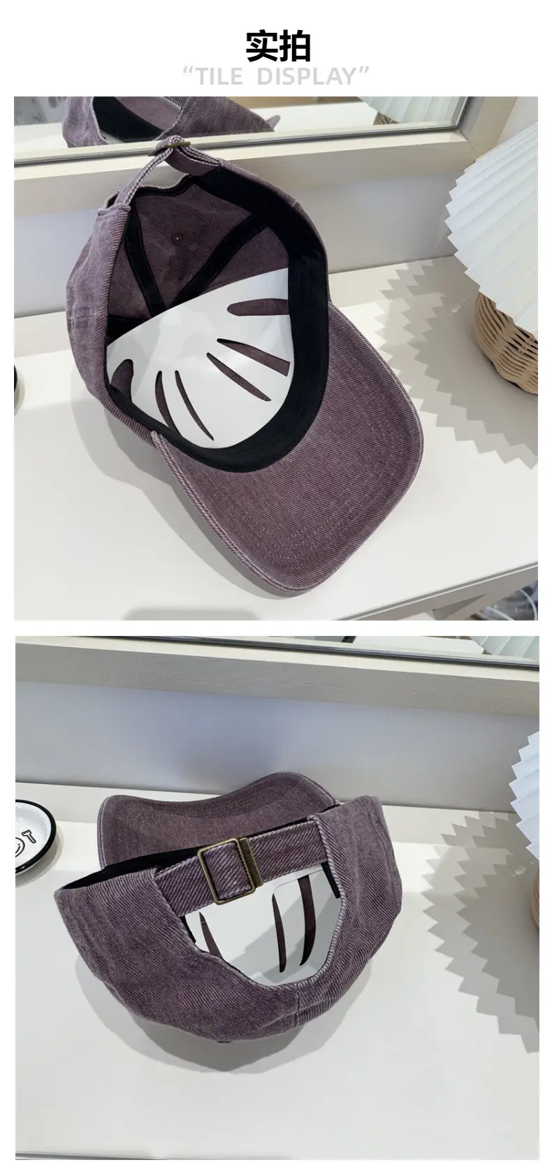 Black Retro Embroidered Duckbill Cap for Women — feature 5