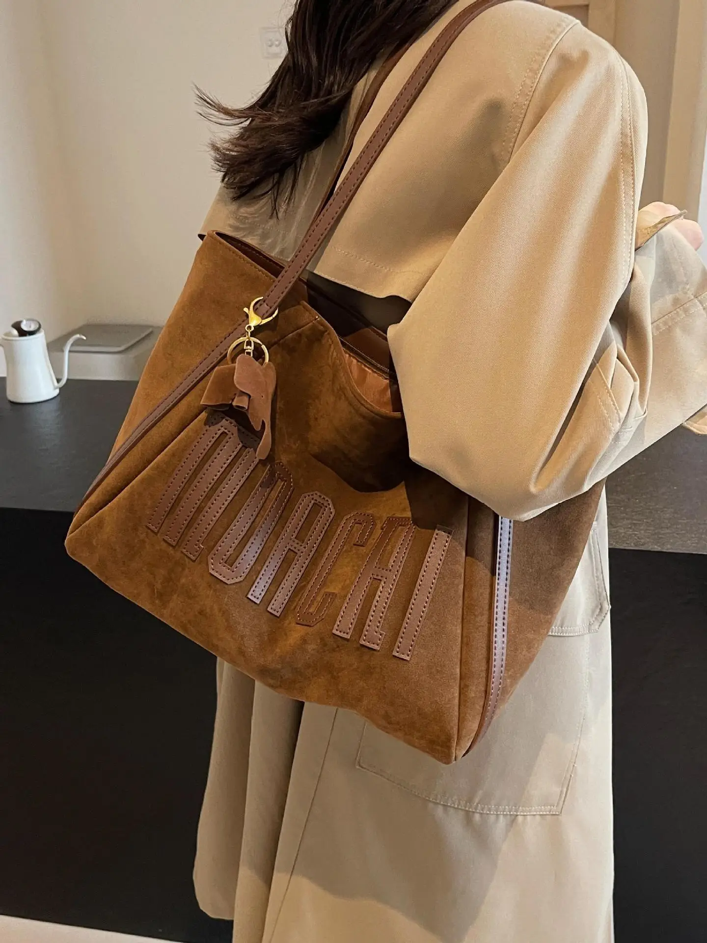 Women Suede Crossbody Bag Retro Design 2025 - Image 6