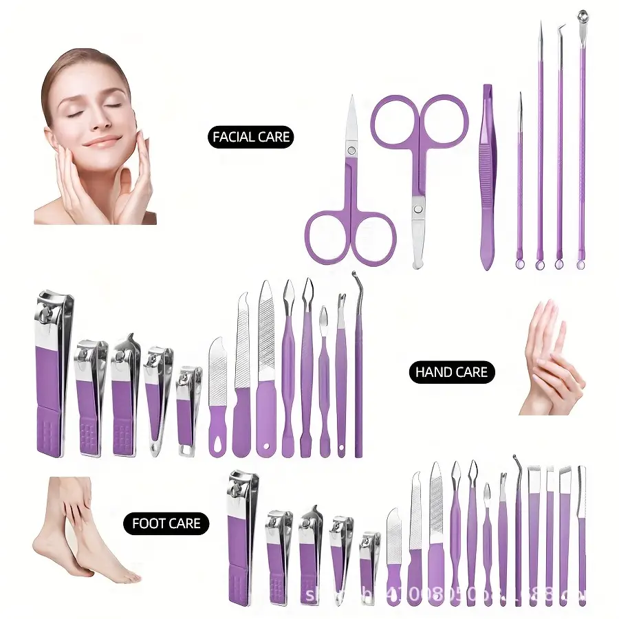 Purple Nail Art Set 9-30 Pieces for Manicure Tools — feature 4