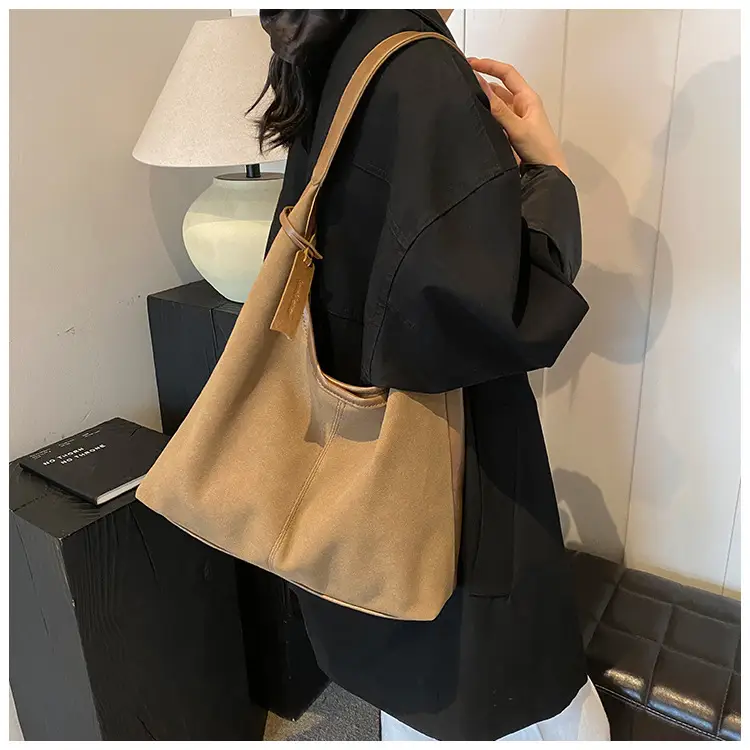 Women Cross-Border Retro Brown Tote Bag 2025 — feature 19