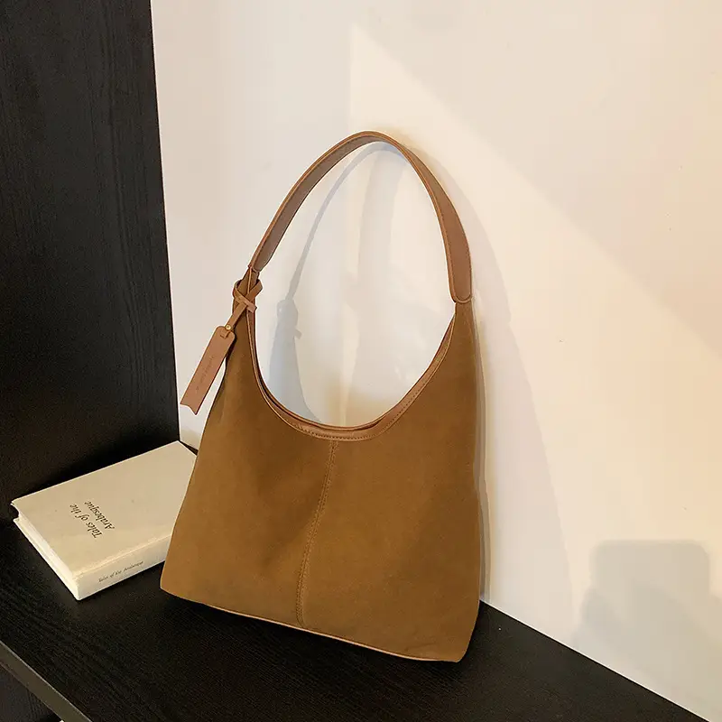 Women Cross-Border Retro Brown Tote Bag 2025 - Image 3