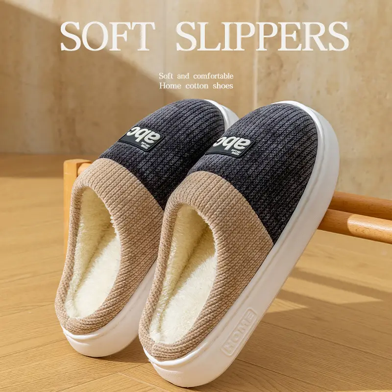 Men Cotton Slippers Autumn Winter 2025 Warm Plush - Image 8