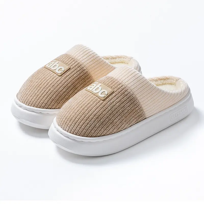 Men Cotton Slippers Autumn Winter 2025 Warm Plush - Image 2