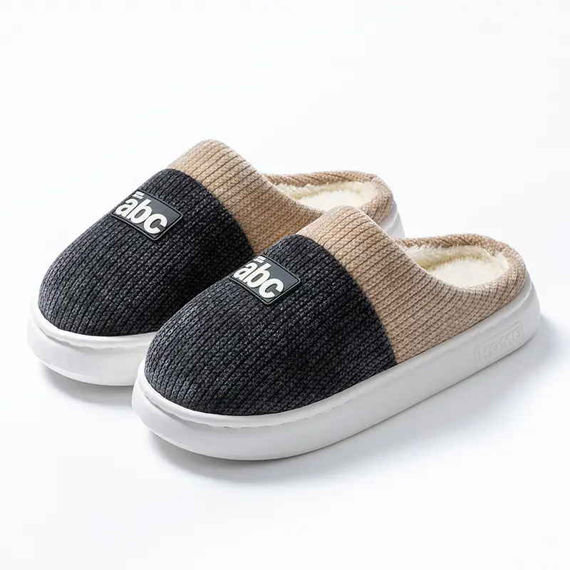 Men Cotton Slippers Autumn Winter 2025 Warm Plush - Image 4
