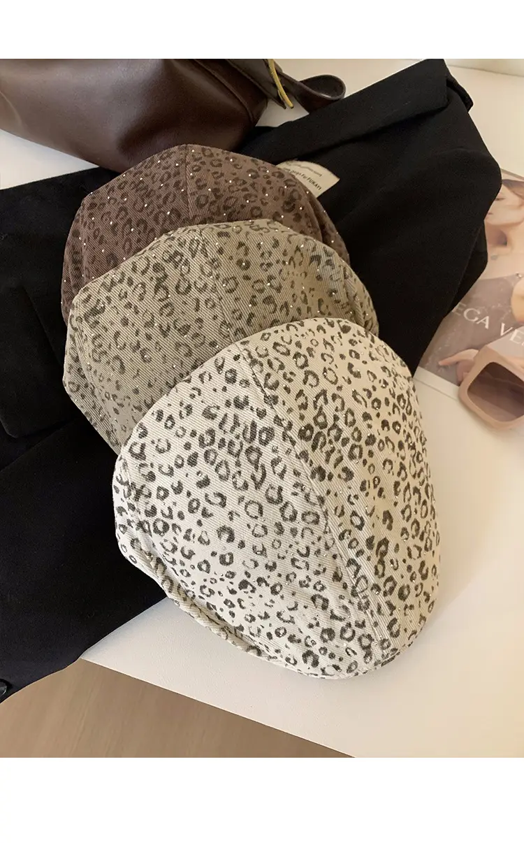 Leopard Print Forward Cap Women New Spring Beret — feature 11