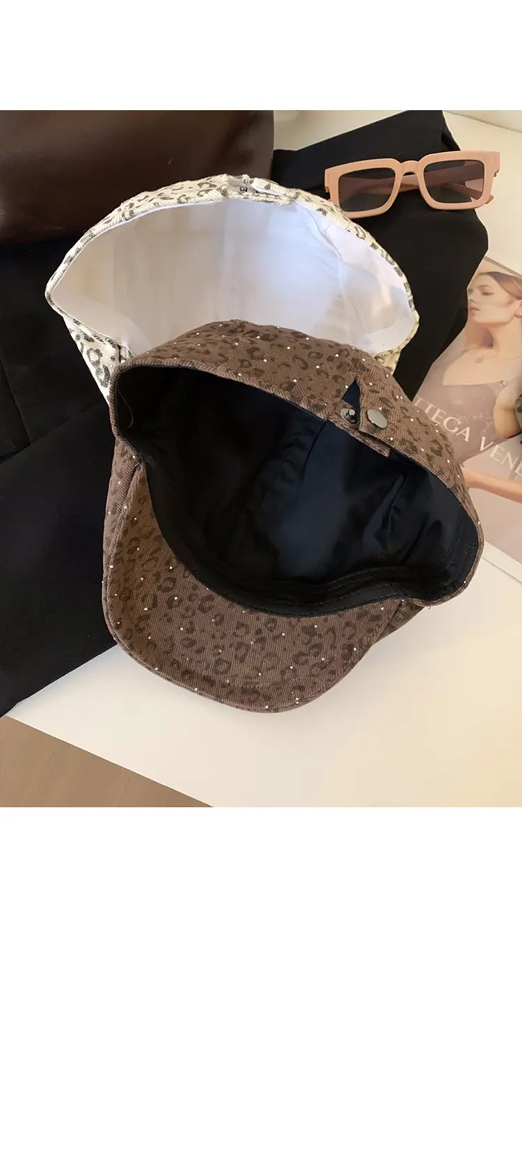 Leopard Print Forward Cap Women New Spring Beret — feature 13