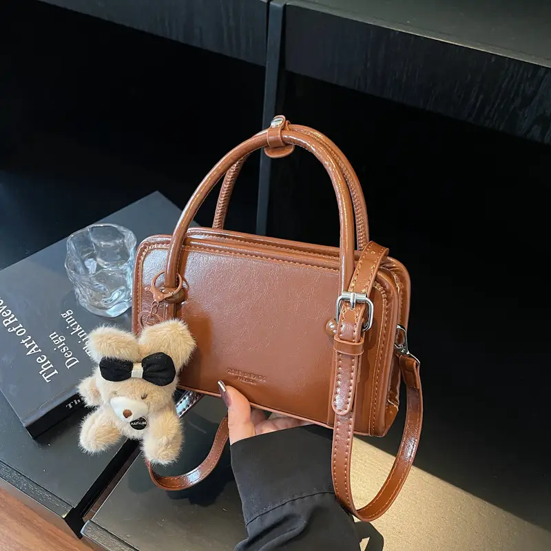 Retro Brown Shoulder Crossbody Bag for Women - Image 7