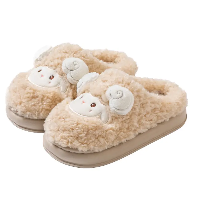 Cute Cotton Slippers for Women Autumn and Winter 2025 New Indoor Home Couple Cotton Slippers Plush Slippers for Men