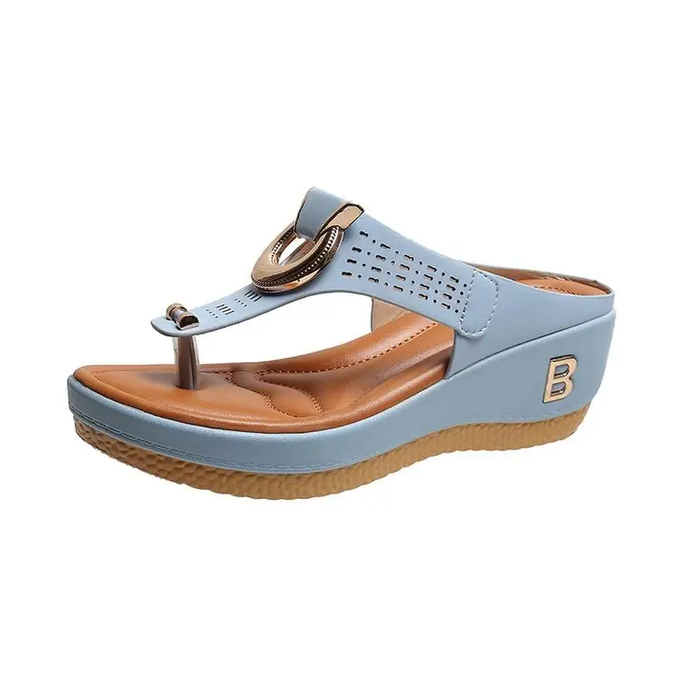 Cross-Border Foreign Trade Women's Shoes Summer New Beach Thong Wedge Sandals Women's European and American Style Sandals in Stock — feature 12