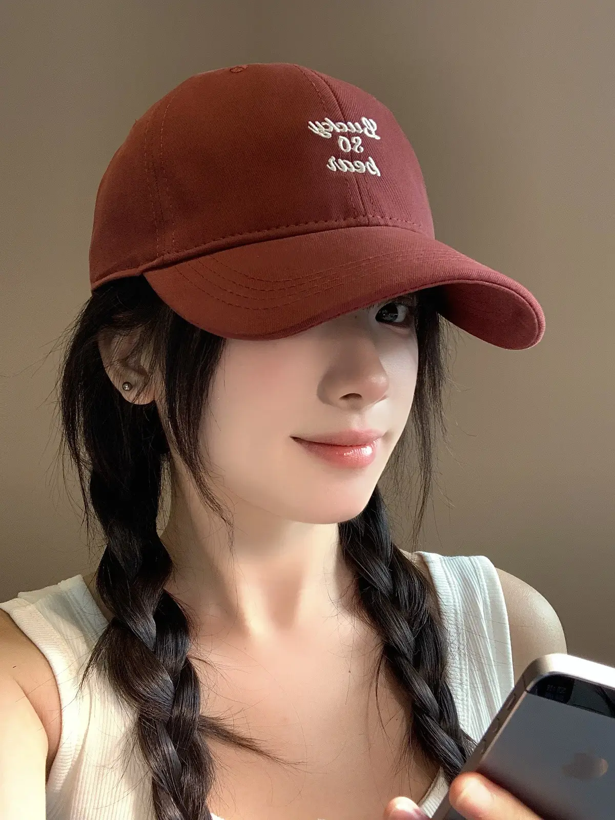 Women Korean Letter Embroidered Baseball Cap Sunshade — feature 17