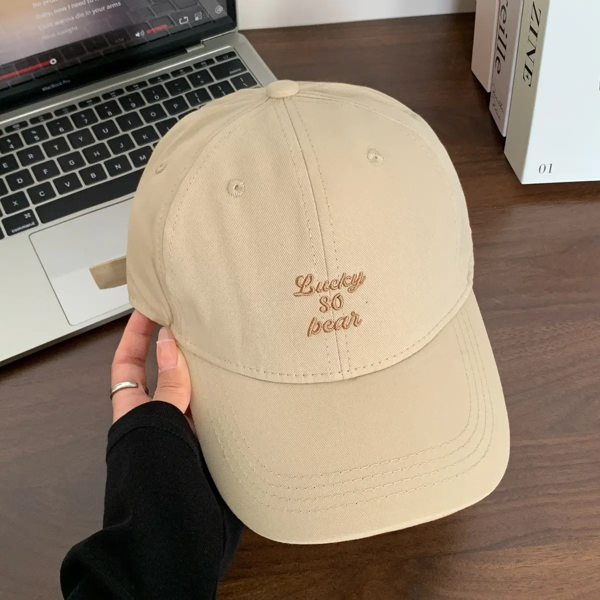 Women Korean Letter Embroidered Baseball Cap Sunshade — feature 18