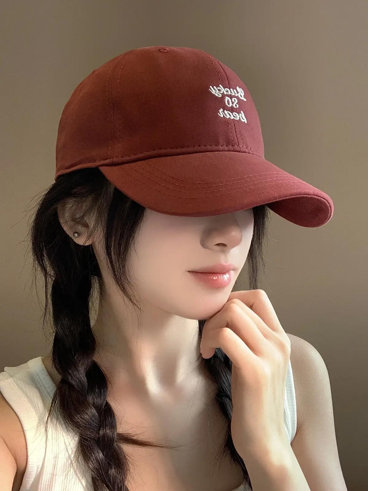 Women Korean Letter Embroidered Baseball Cap Sunshade — feature 21