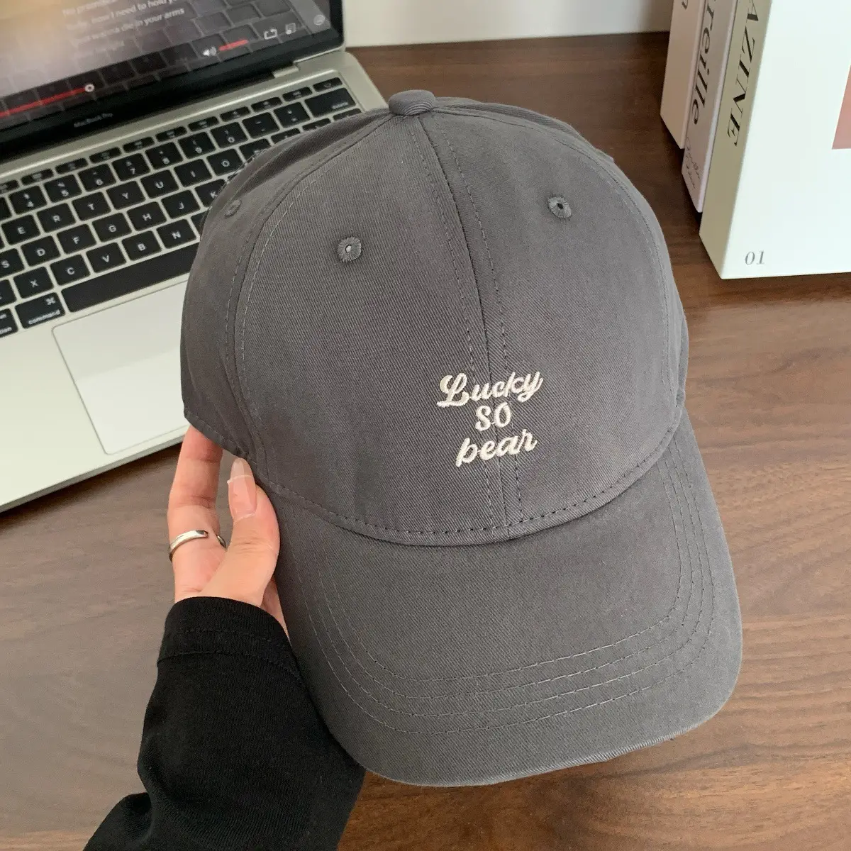 Women Korean Letter Embroidered Baseball Cap Sunshade — feature 8