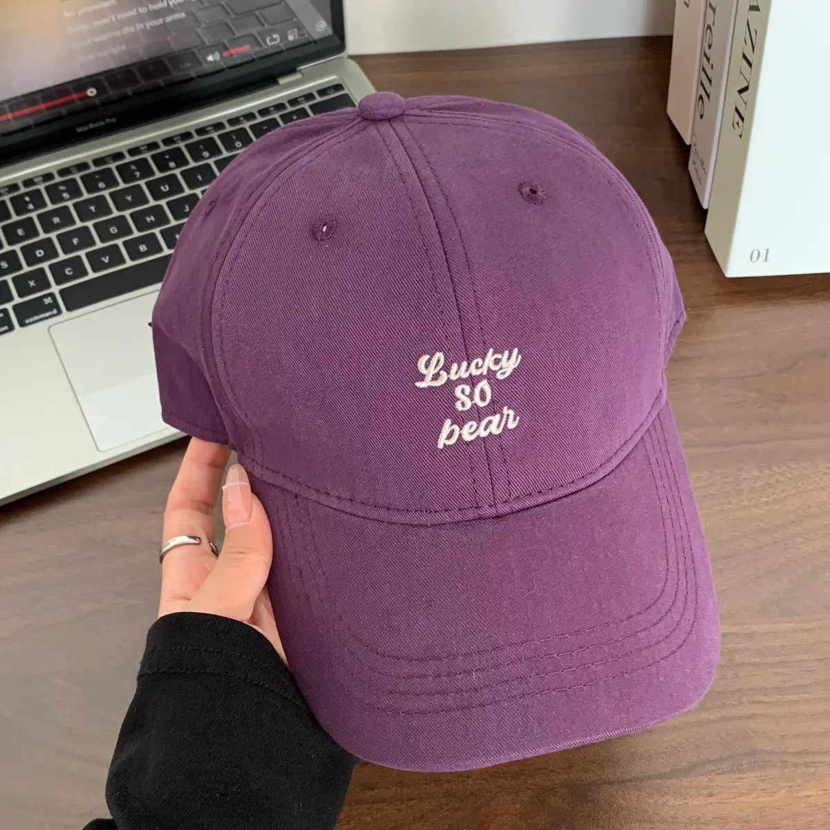 Women Korean Letter Embroidered Baseball Cap Sunshade - Image 3
