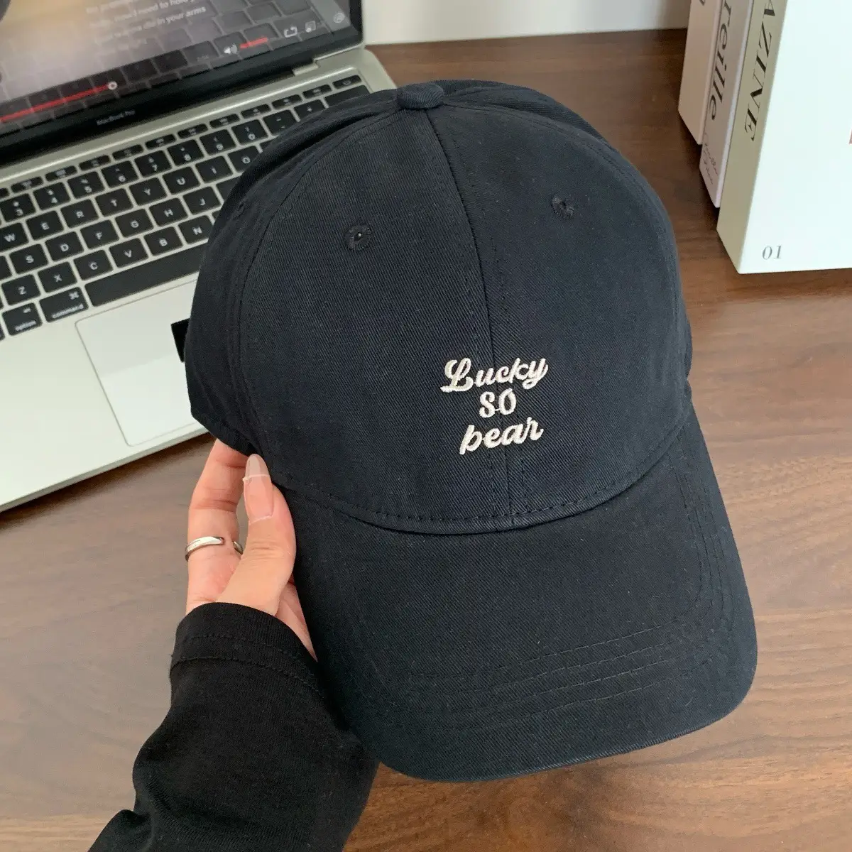Women Korean Letter Embroidered Baseball Cap Sunshade - Image 7