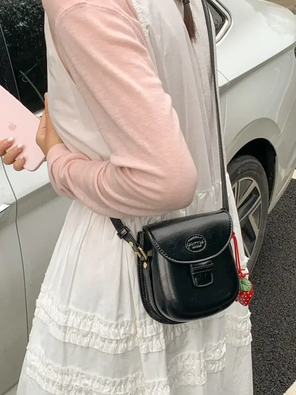 Red Mini Saddle Crossbody Bag for Women Autumn Winter 2025