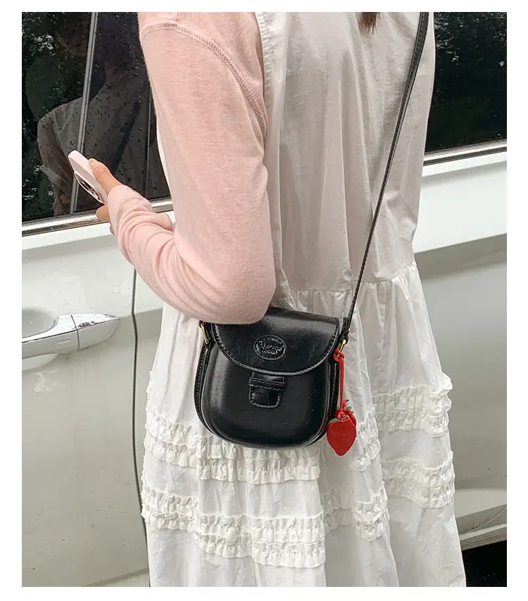 Red Mini Saddle Crossbody Bag for Women Autumn Winter 2025 — feature 12