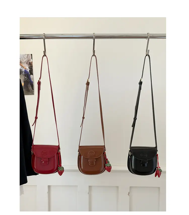 Red Mini Saddle Crossbody Bag for Women Autumn Winter 2025 — feature 19