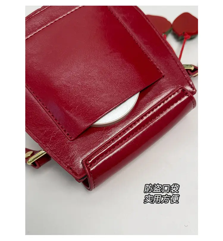 Red Mini Saddle Crossbody Bag for Women Autumn Winter 2025 — feature 5