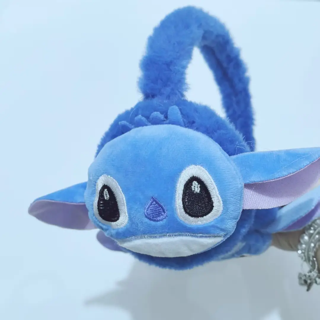 Winter Kidsren's Cartoon Stitch Warm Earmuffs Plush Anti-Cold and Anti-Freeze Thickeneded Ear Warmer Ear Protection Ear Bag