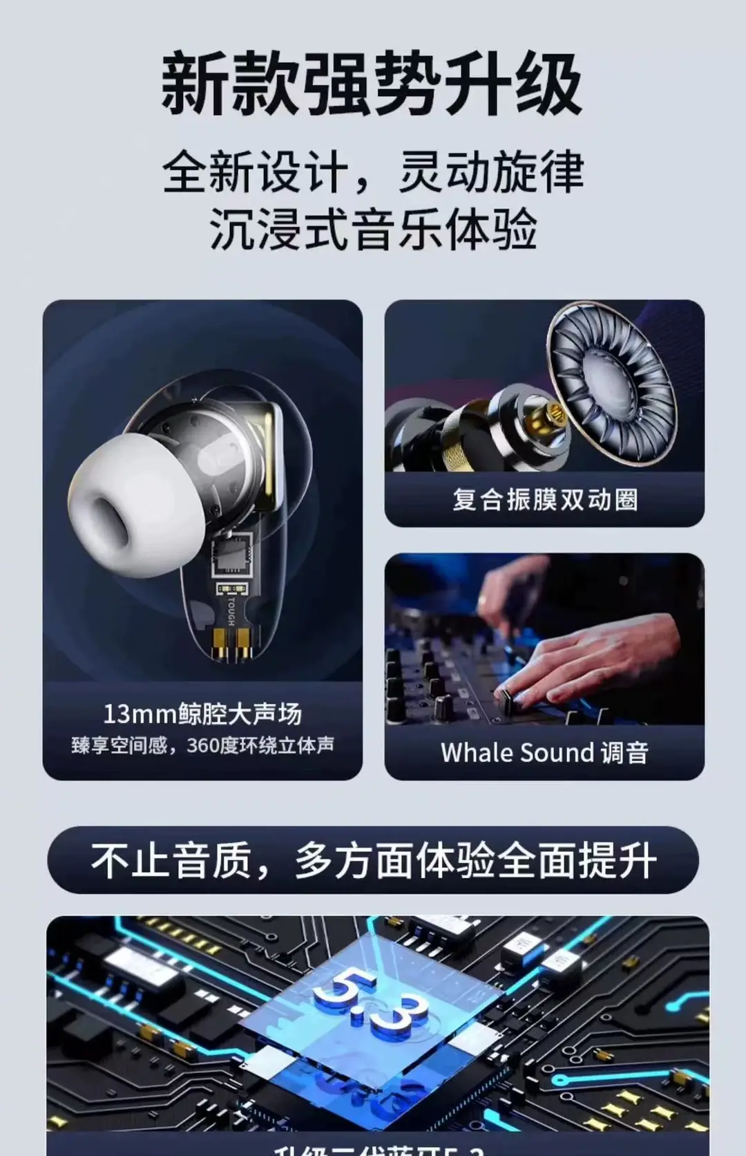 26 New Models of In-Ear S90 Wireless Bluetooth Headphones with Long Battery Life, Noise Reduction, Sports Performance, and Berlin Sound True Wireless Headphones — feature 4