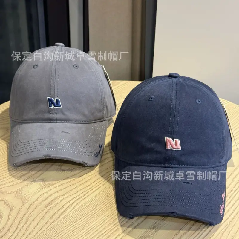 Gray Navy Logo Baseball Cap for Men Women - Image 10