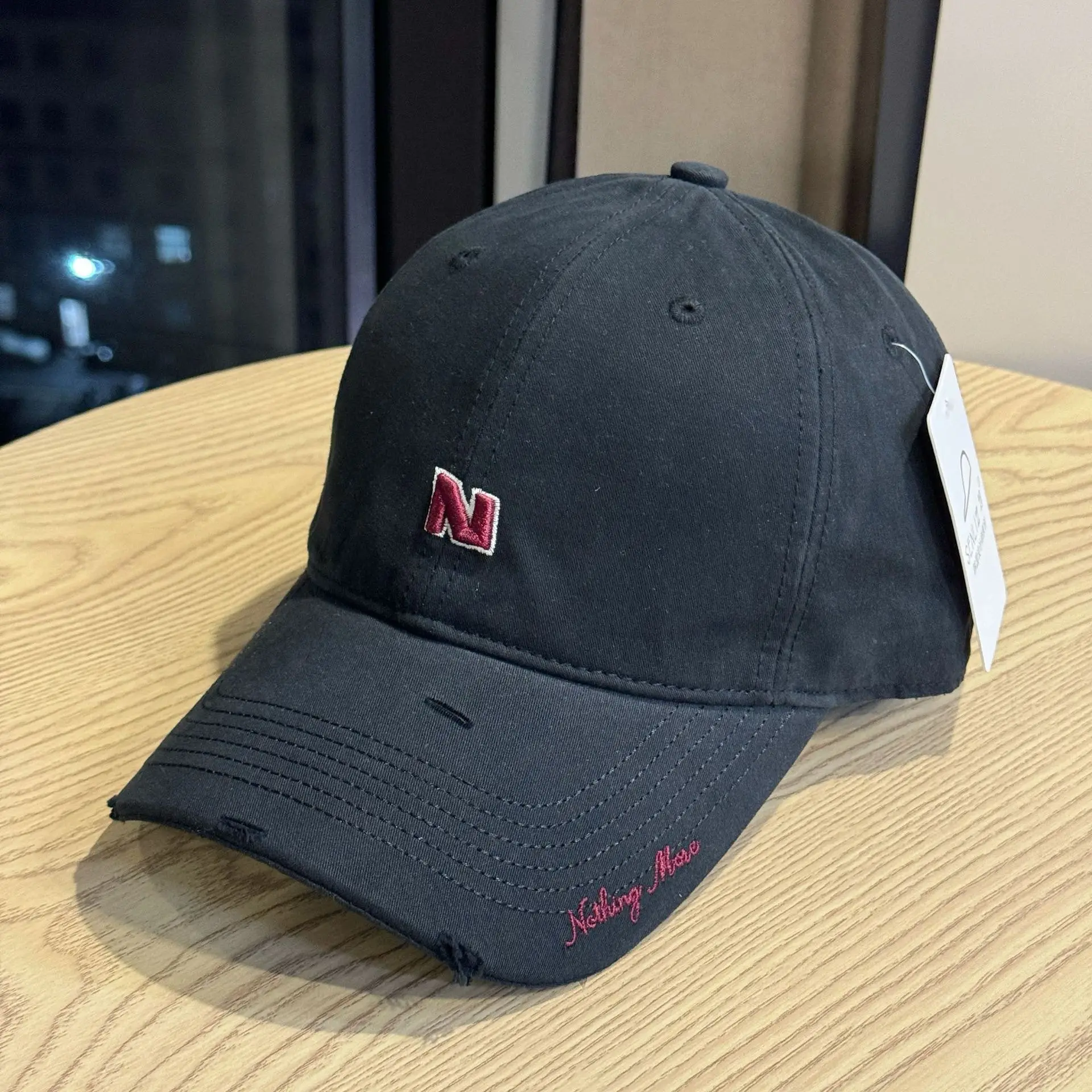Gray Navy Logo Baseball Cap for Men Women — feature 10
