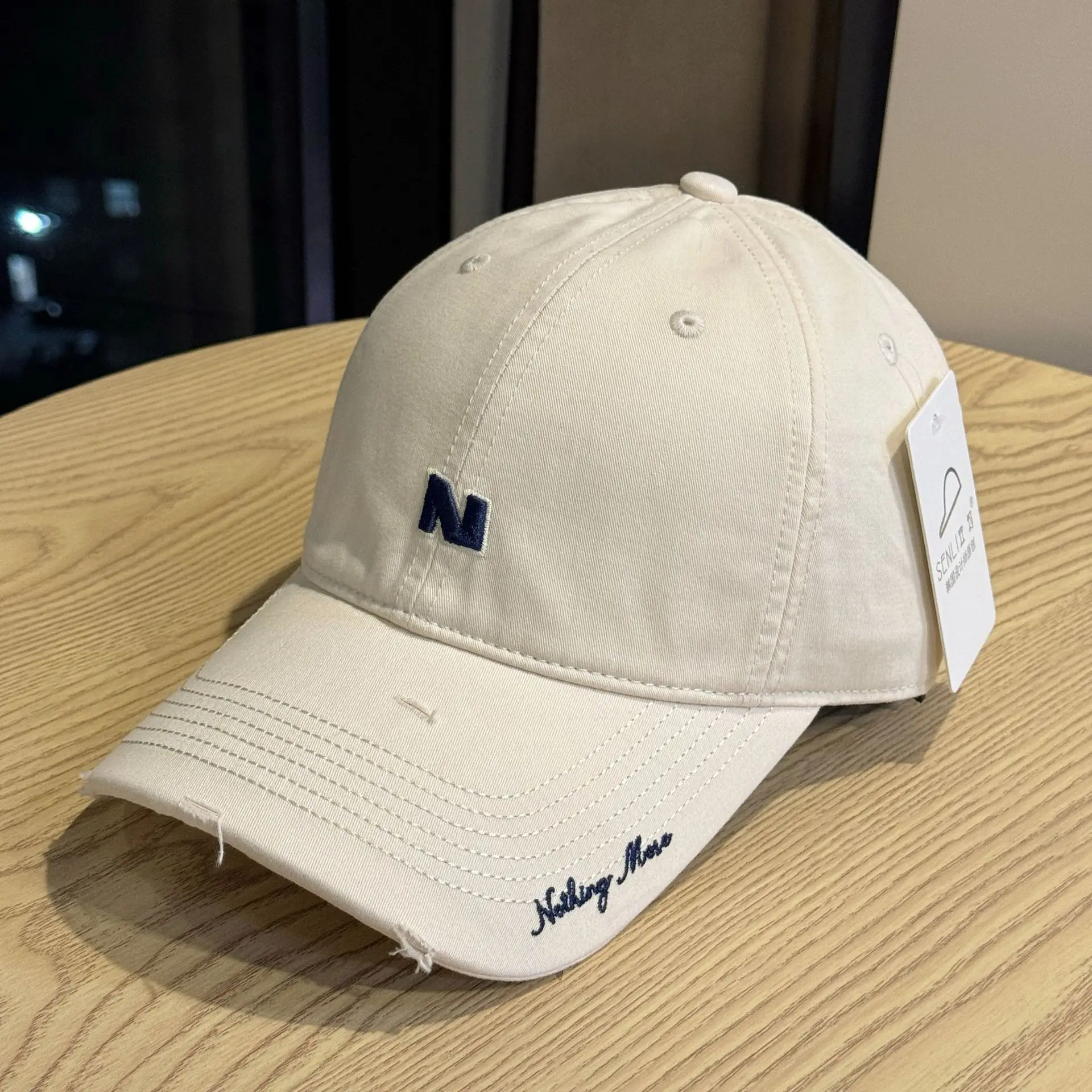 Gray Navy Logo Baseball Cap for Men Women — feature 11
