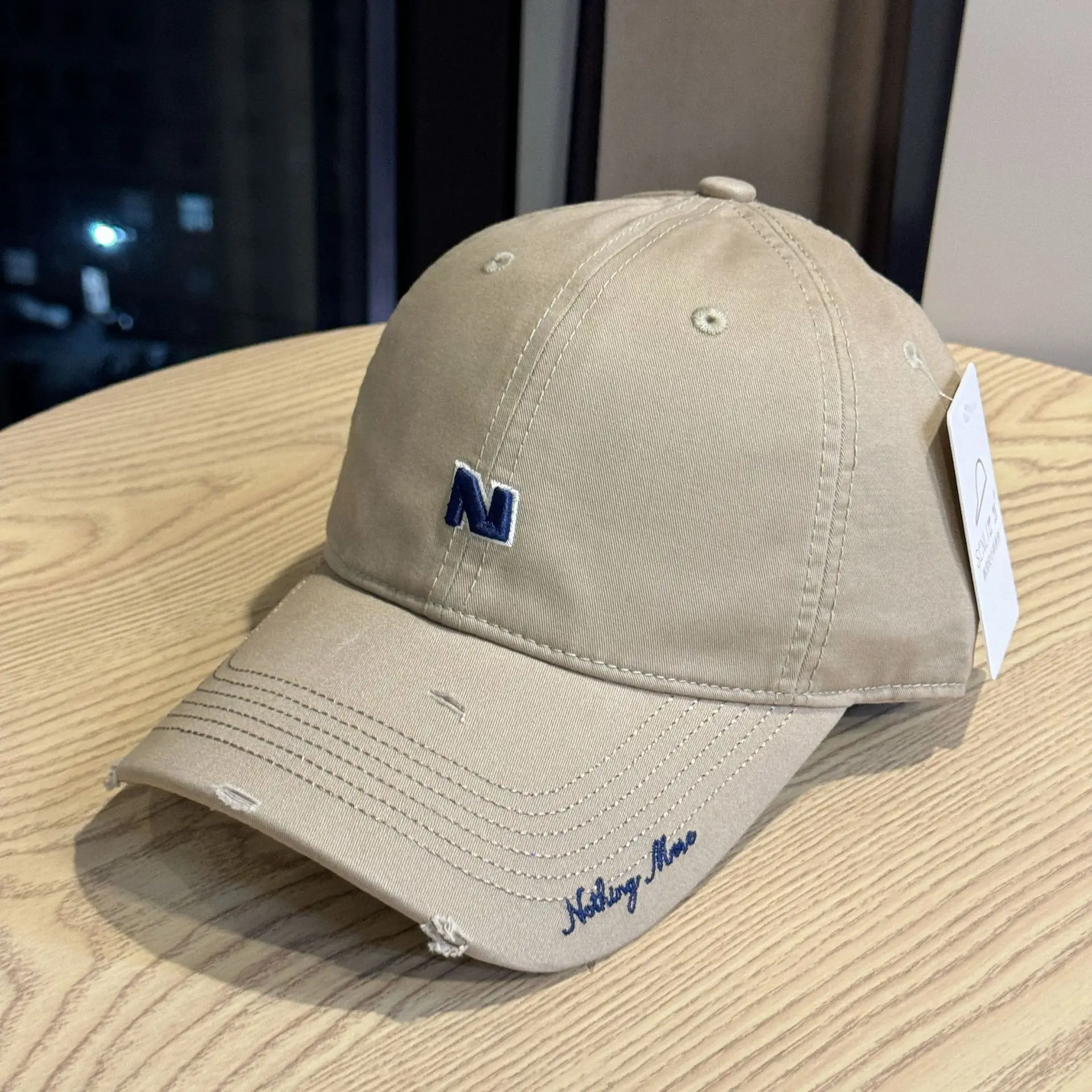 Gray Navy Logo Baseball Cap for Men Women — feature 12