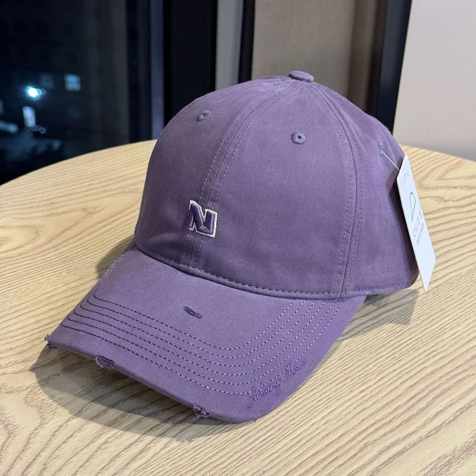 Gray Navy Logo Baseball Cap for Men Women — feature 13