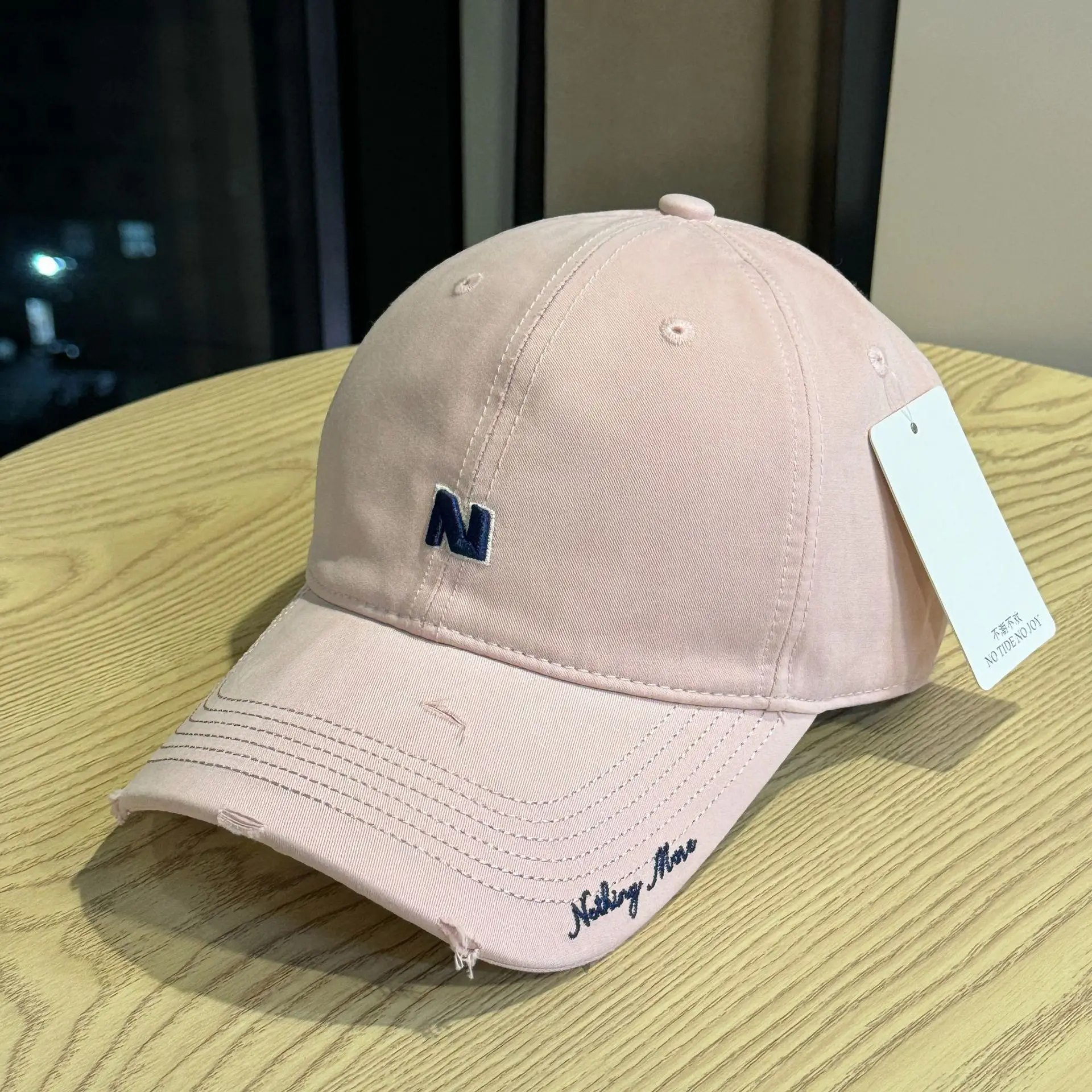 Gray Navy Logo Baseball Cap for Men Women — feature 15